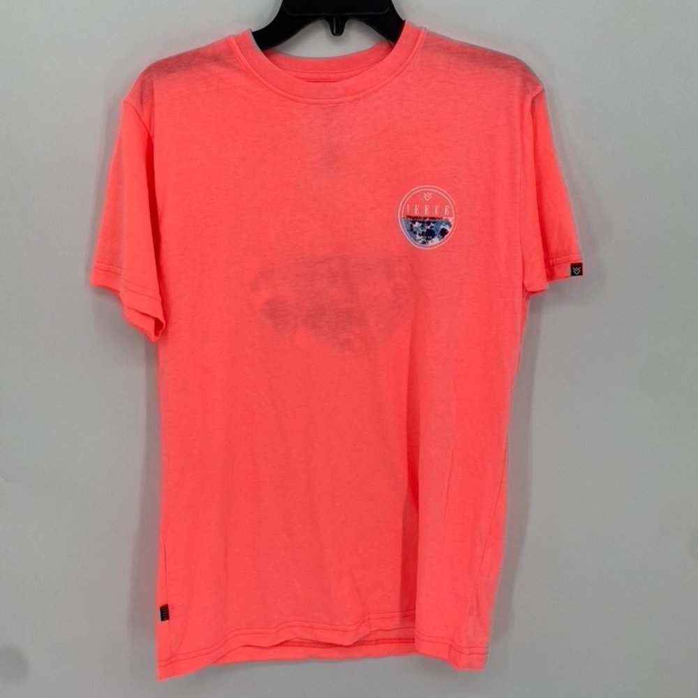 Veece Mens Pink Short Sleeve T-Shirt